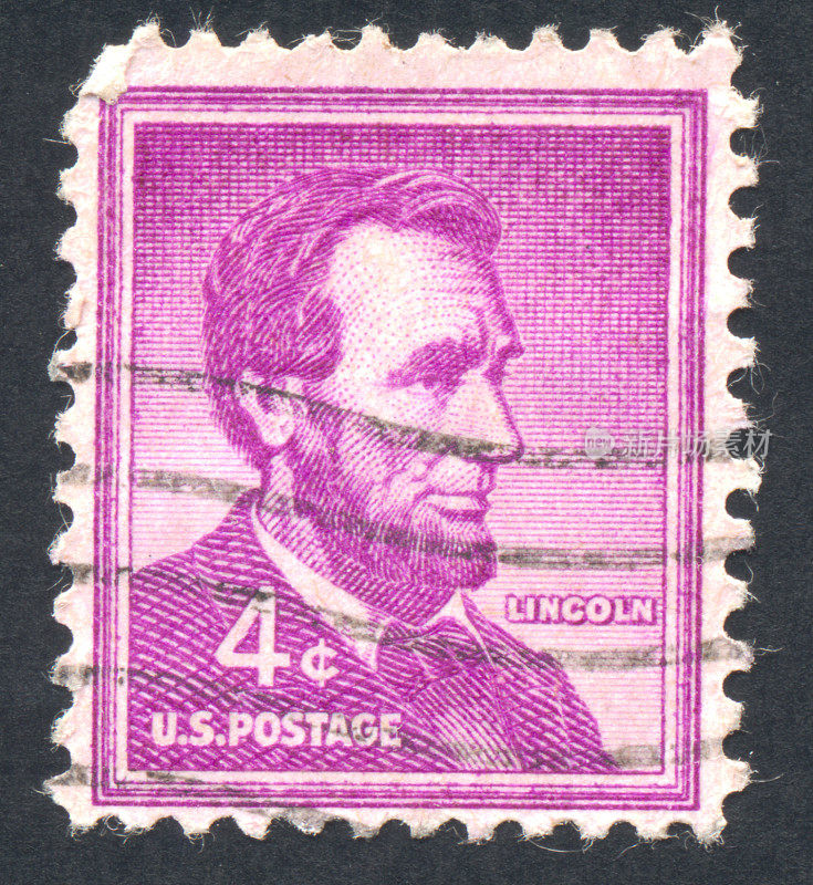 旧邮票- 4c林肯